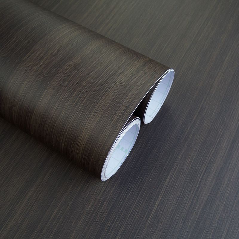 Black Barn Wood Pattern Wallpaper Roll Self Sticking Industrial Hotel Wall Decor