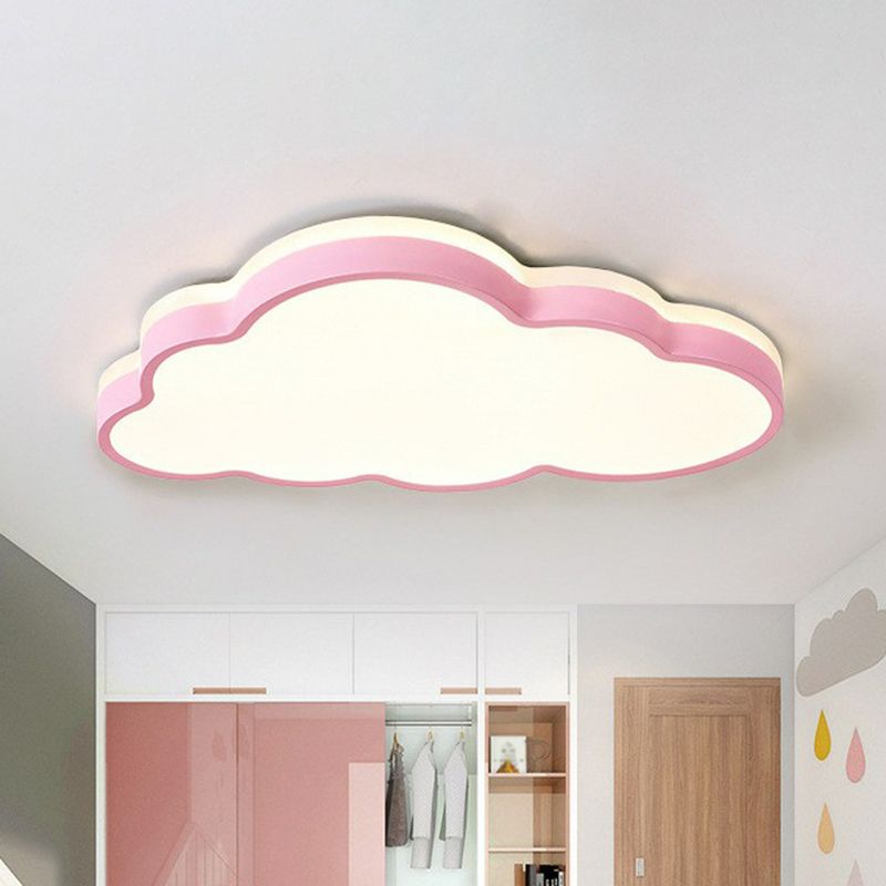 Cloud Shaped Kids Bedroom LED Flush Mount Lighting Acrylic Nordic Style Flush Mount Ceiling Light