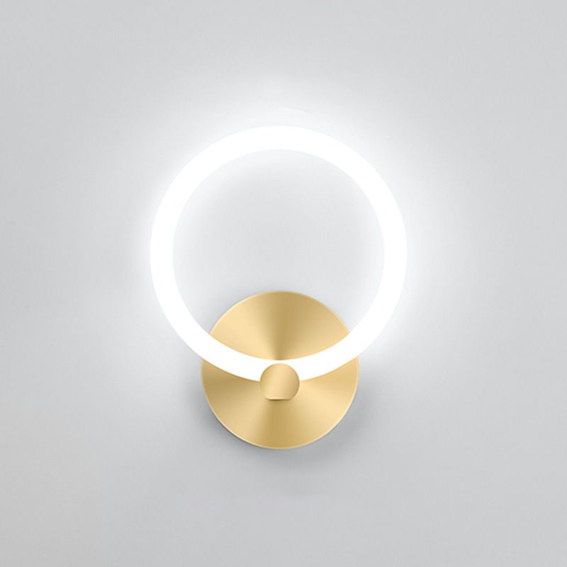 Gold Led Wall Sconce Lighting Modern Style Acrylic Ultra-thin Wall Light for Bedroom Living Room
