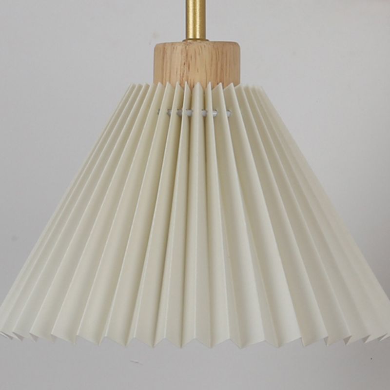 1 Light Flared Wall Mounted Light Fixture Modern Style Wood Wall Sconce Lights in White