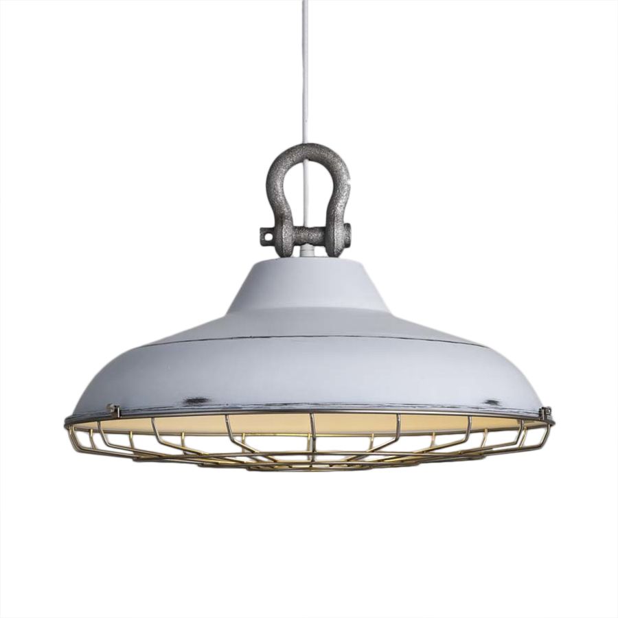 Metallrahmen Anhänger Beleuchtung mit Scheunen Schatten Industrial 1 Glühbirnen Wohnzimmer Hanging Lampe in Weiß/Kupfer/Rost