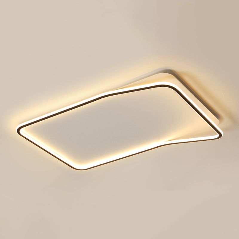 Geometric Black Flush Mount Ceiling Light Fixture Modern Style Metal Led Flush Ceiling Lights