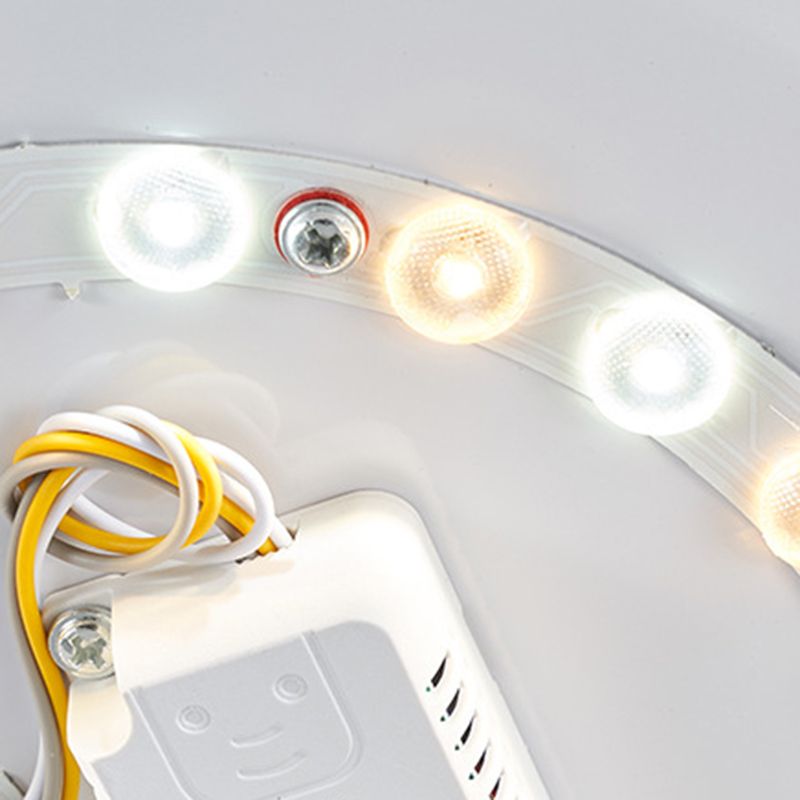 Single Modernism White Flush Mount Lighting Unique LED Ceiling Light for Bedroom