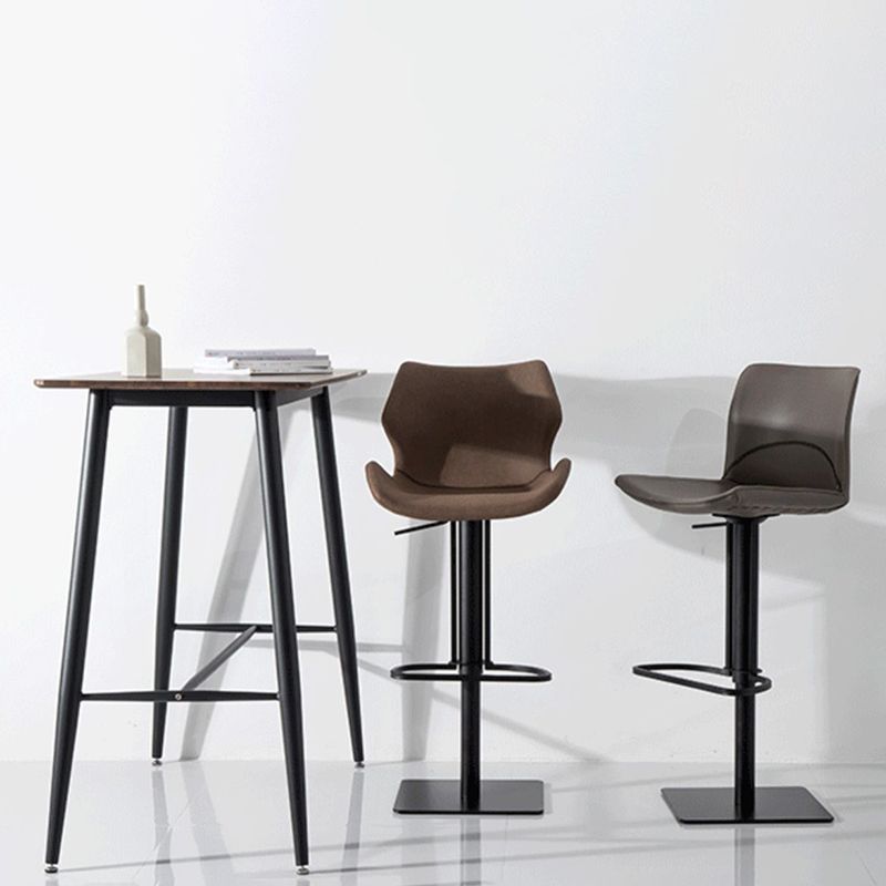 Contemporary Indoor Bar Stool Upholstered Bar Stool with Metal Base