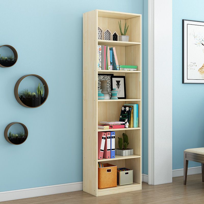 Light Brown Color Modern Bookshelf Wood Bookcase for Home Use