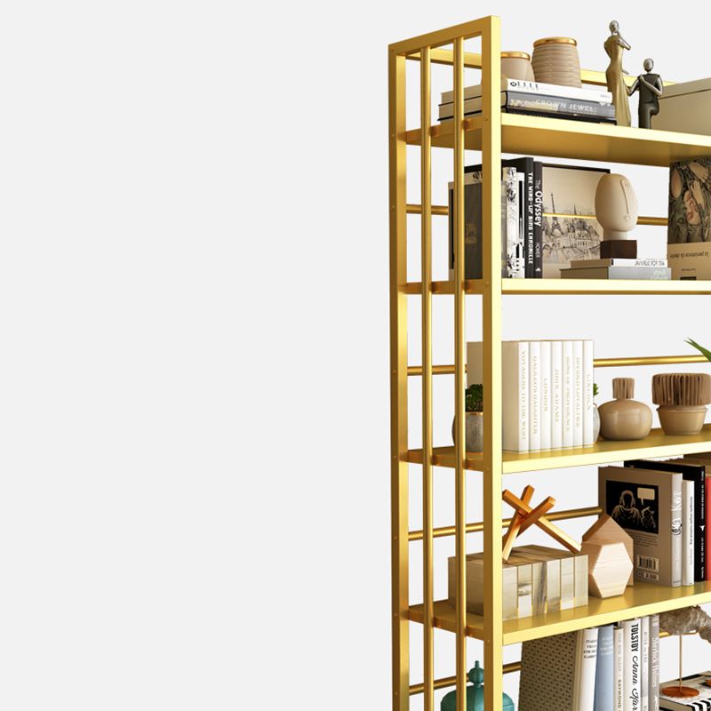 Metal Bookcase Modern Etagere Bookshelf with Open Back 70" H X 19.7" W