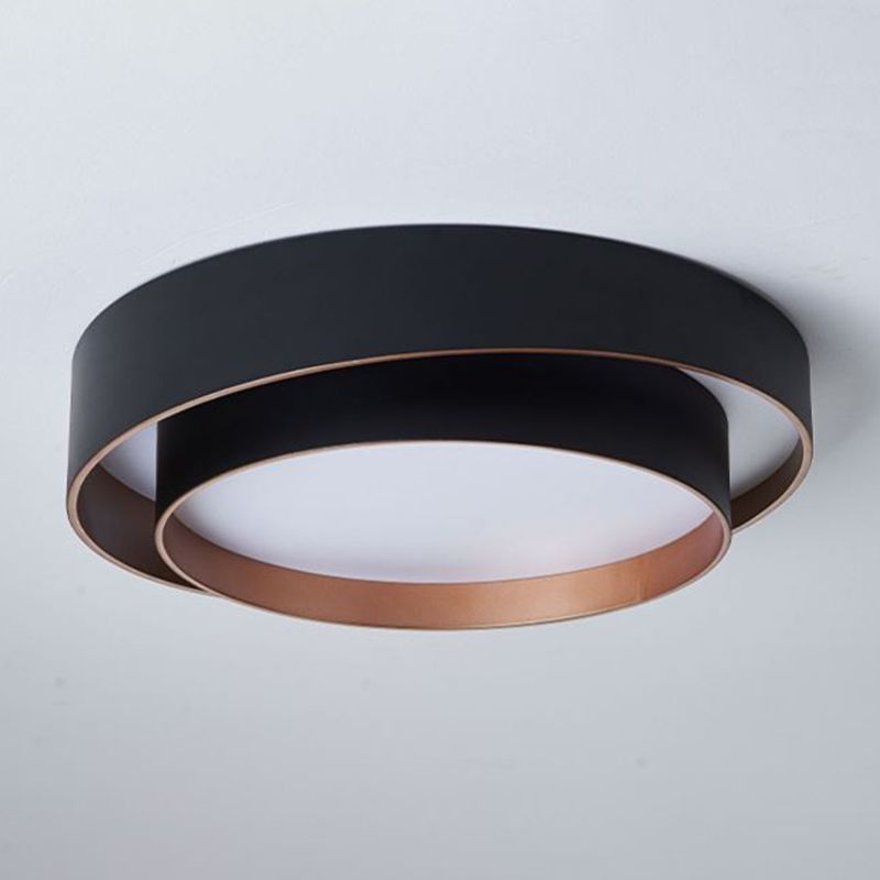Modernism LED Flush Mount Round Metal Ceiling Light Fixture for Bedroom