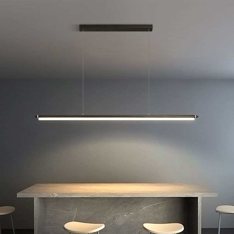 Contemporary Linear Island Light Metal 1 Light Island Lighting Fixtures