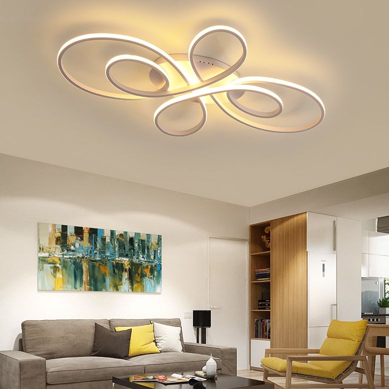 Lumière montée sur le ruban à lampe à chasse à lame à floraison simpliste LED semi-fluste plafond plafond Light