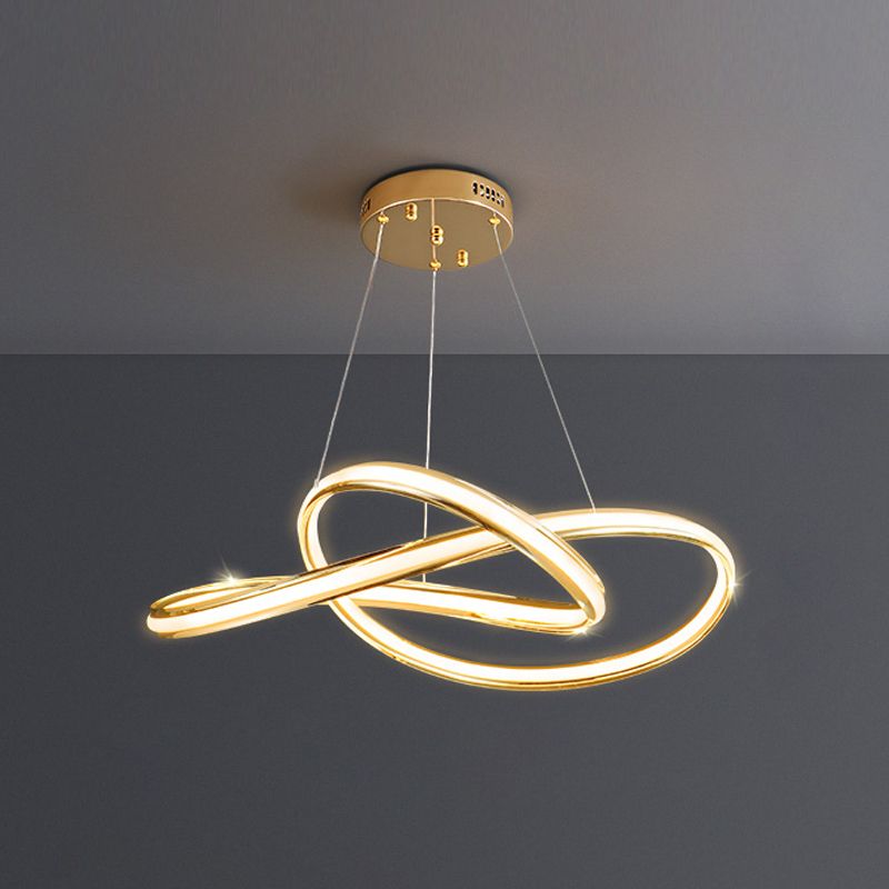 Lámparas de lámparas de lámpara de metal modernas Twist Lámparas colgantes de suspensión de 1 luces