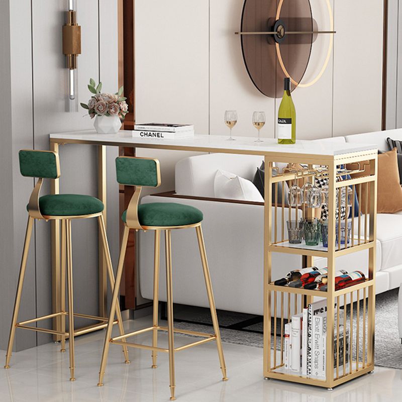 Iron and Marble Rectangular Table Modern Home Living Room Bar Table