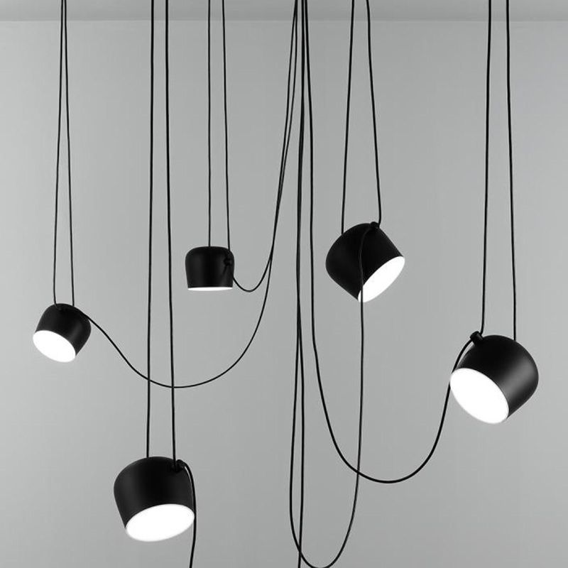 1 Light Bowl Pendant Lighting Modern Metallic Pendant Ceiling Lights for Restaurant