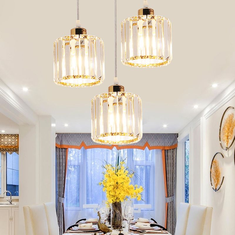 Geometria a forma di cristallo luci soffitto appeso moderno 3 luci a sospensione leggera