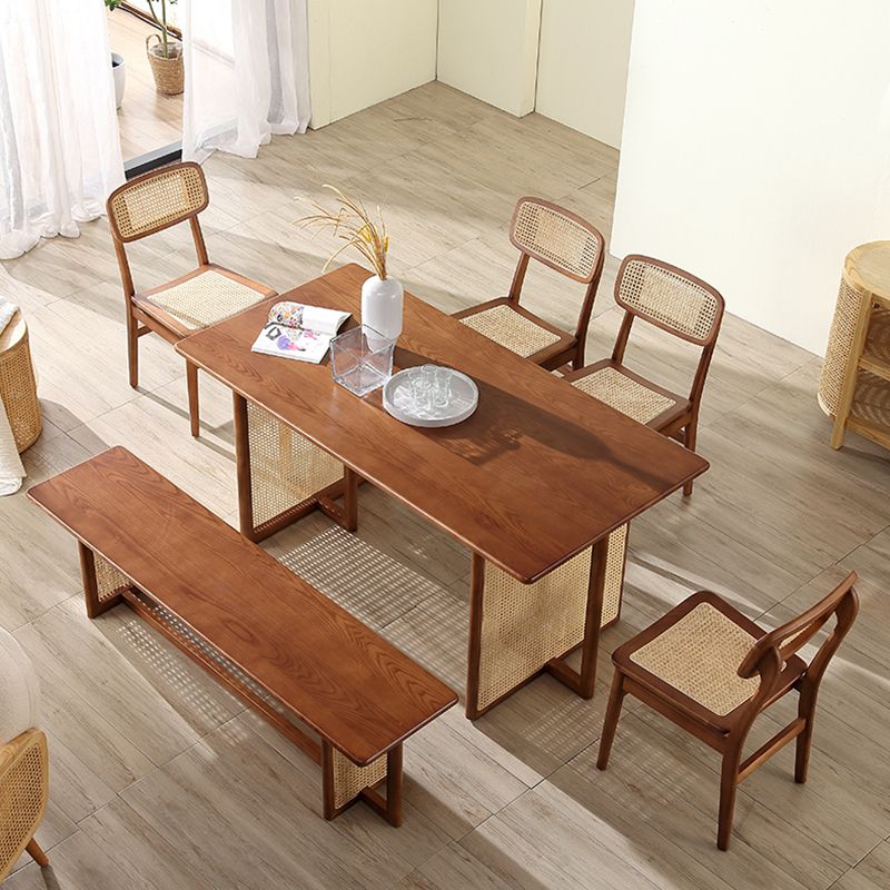 Mesa de comedor de doble pedestal rectángulo muebles de estilo moderno para interiores