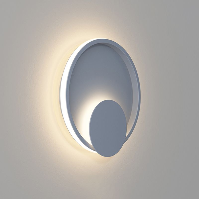 1-Light LED Wall Mount Light Simple Wall Light with Iron Shade for Living Room