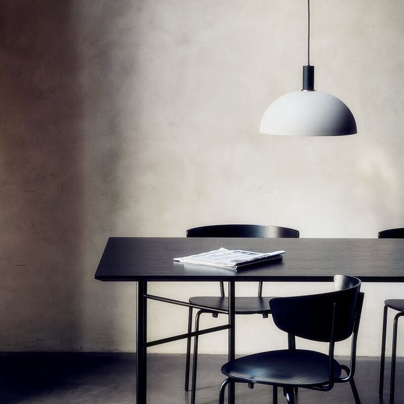 Industrial Style Dining Table Rectangle Solid Wood Black Dining Table with 4 Legs