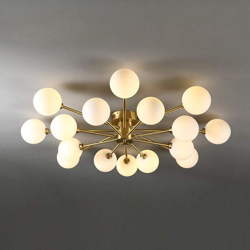 Modern Metallic Ceiling Light Globe Flush Mount Lighting for Foyer