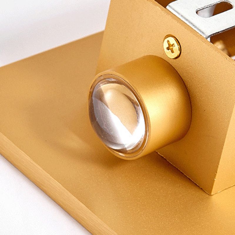 Moderner Stil Rechteck Wandleuchte Metall 2 Licht Wandmontage Leuchten