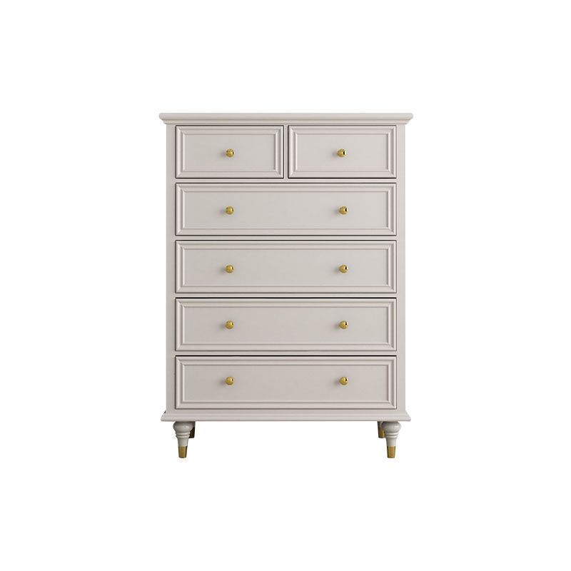 Birch Wood Horizontal Double Dresser Contemporary Storage Dresser for Bedroom