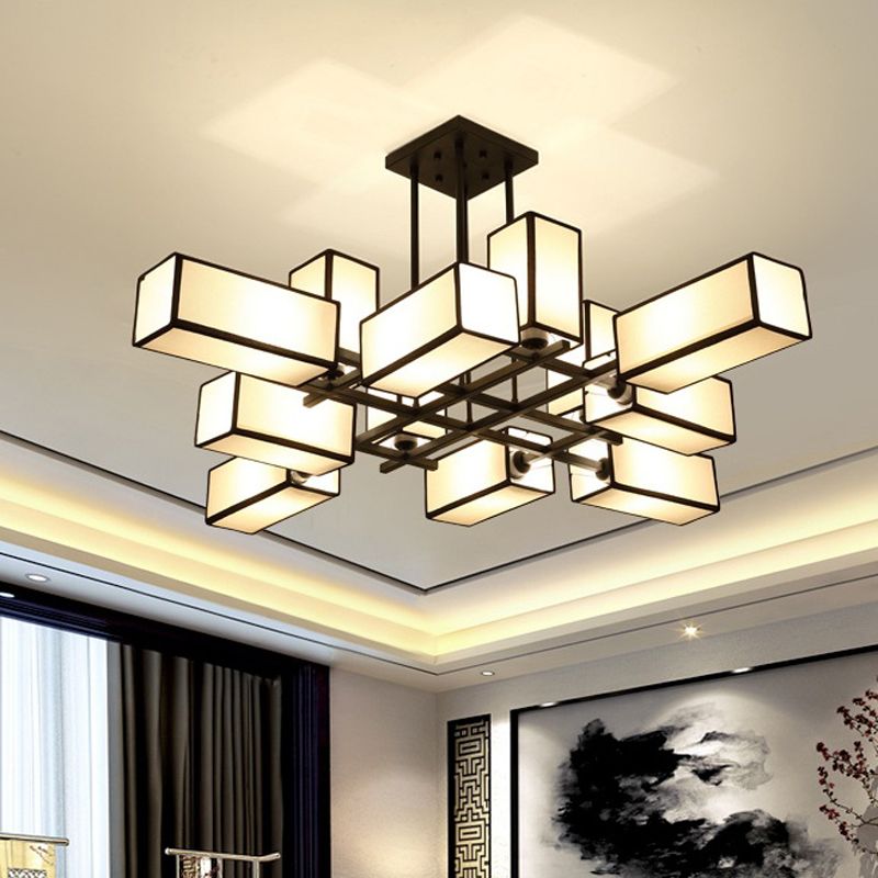 Minimalist Sputnik Hanging Lamp Fabric Chandelier Lighting for Living Room