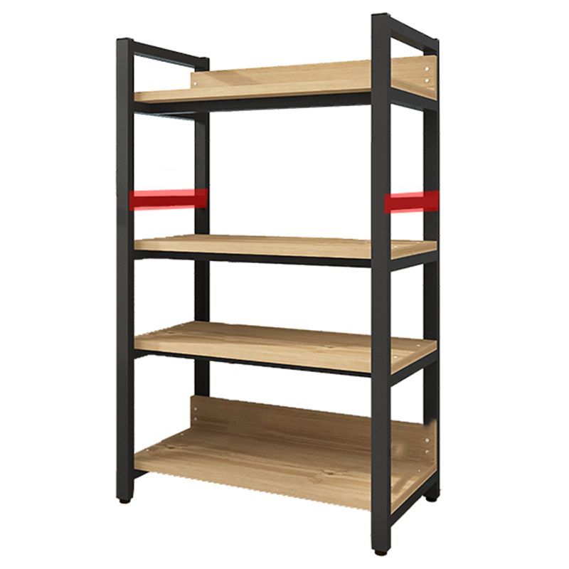 Scandinavian Open Back Bookcase with Shelves for Home Office