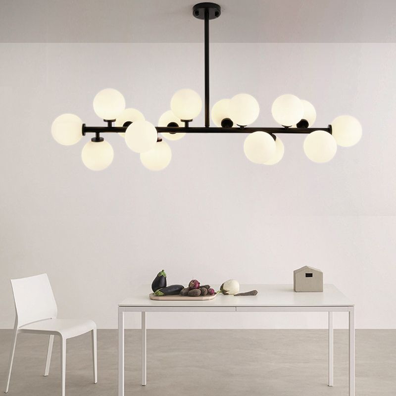 Ball Shape Glass Chandelier Light Modern Style 16 Lights Chandelier Light Fixture
