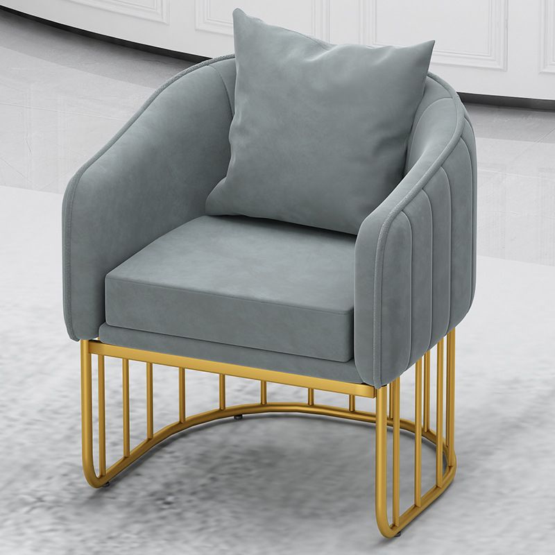 Scandinavian 29.52" H Pillow Back Sofa Solid Color Slope Arm Sofa