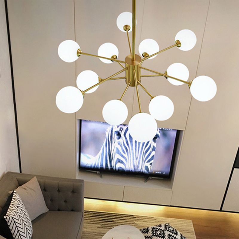 Metal Chandelier Light Fixtures Multi-Head Suspension Pendant Lamps for Living Room