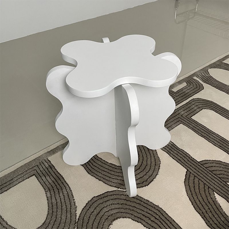 19.6" L X19.6" W X 19.6" H Modern Geometric Wood Side Table for Living Room