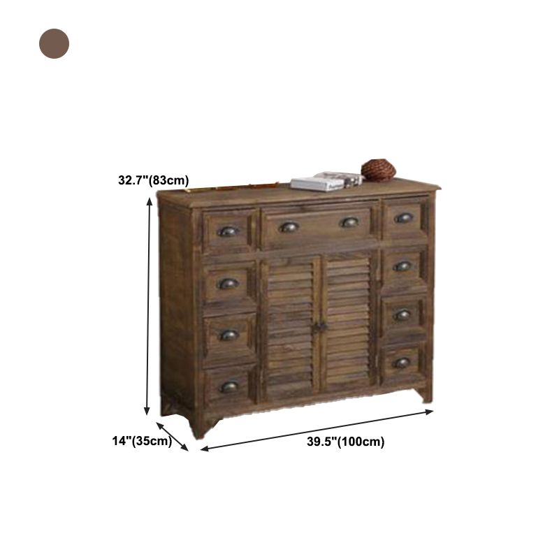 Modern Style Storage Chest Vertical Wood White Storage Chest Dresser with Drawers