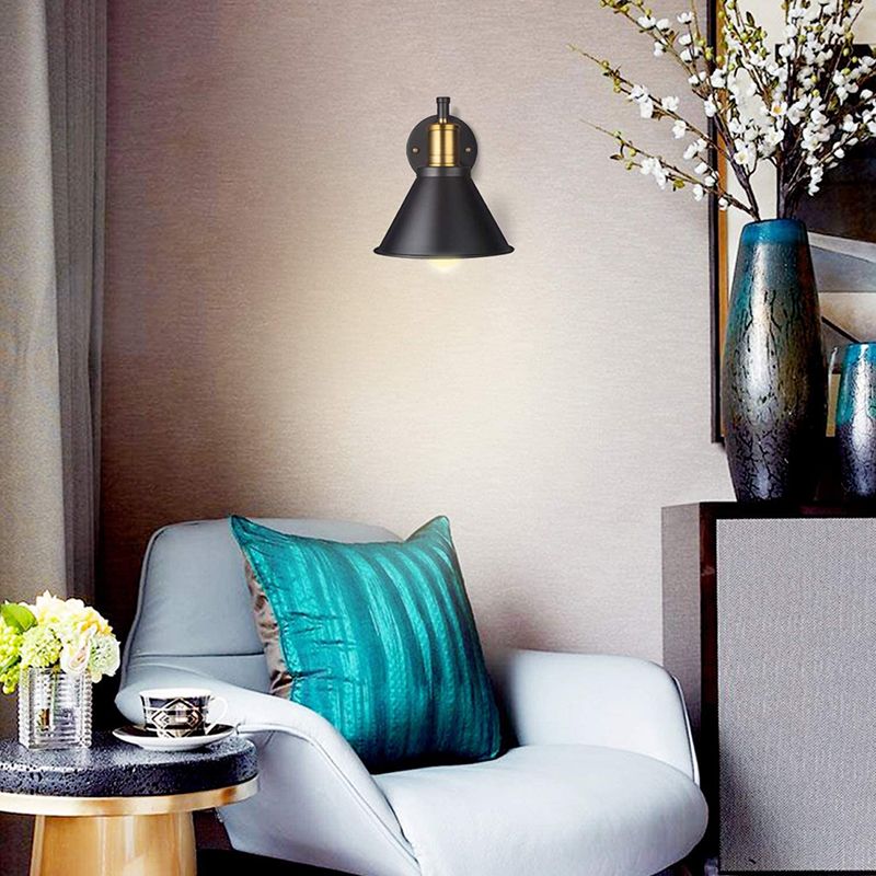 Industrial Style Vanity Light Cone Shape Scalable Vanity Lamp for Shower Room