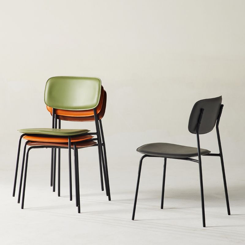 Chaise d'appoint empilable, chaise industrielle à dossier ouvert, sans accoudoirs, pour salle à manger