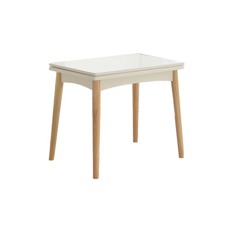 Extendable Dining Table Rectangle Table for Kitchen Dining Room