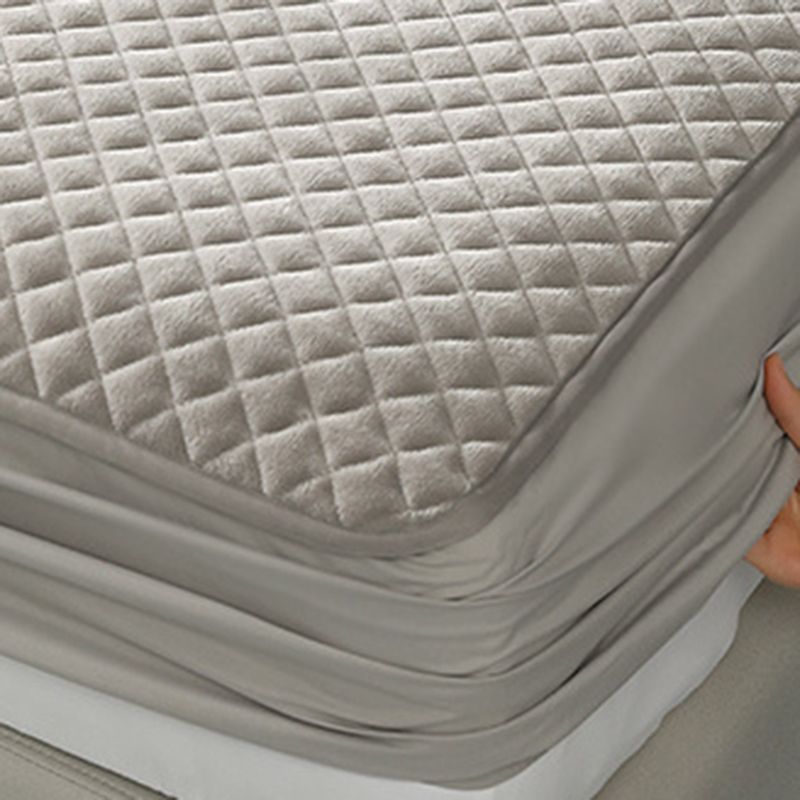 Flannel Solid Bed Sheet Set Modern Elegant Fitted Sheet for Bedroom