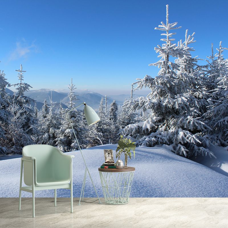 Forest Scenery Wall Mural Modernism Style Wall Decoration for Living Room