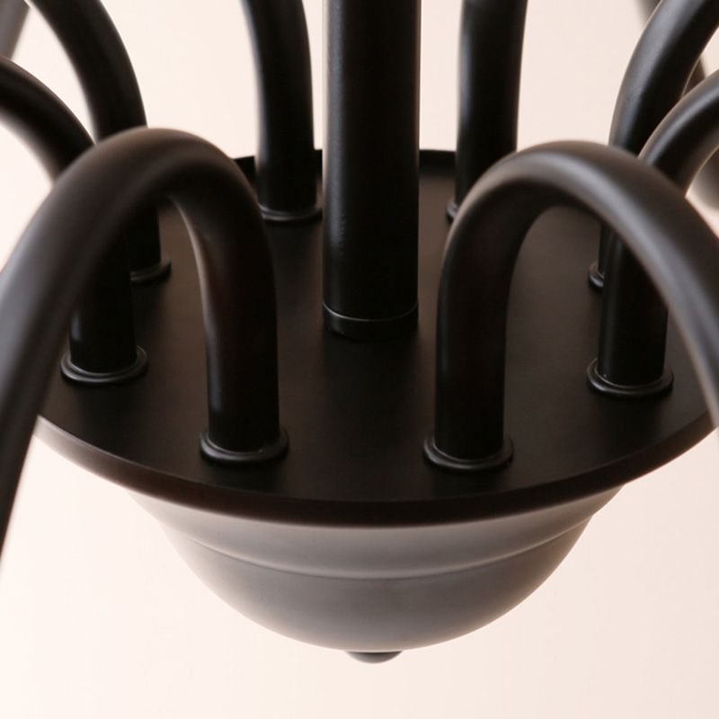 Multi-head hangende verlichtingsarmaturen Amerikaanse stijl kroonluchter hanglamp met stofschaduw