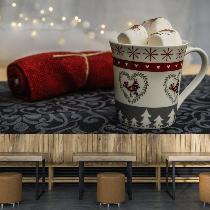 Customized Mural Dessert with Marshmallow Pattern Mildew Resistant Wallpaper Commerce Shop