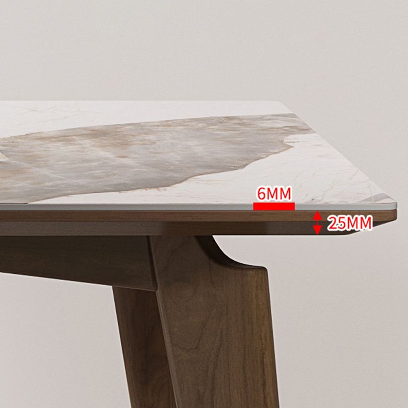 Rectangle Sintered Stone Table for Restaurant  Medieval Modern Table with 4 Legs