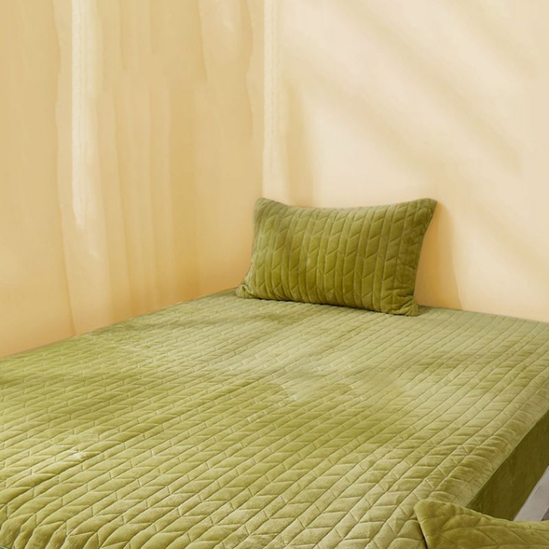 Soild Bed Sheet Set Winter Elegant Flannel Fitted Sheet for Bedroom
