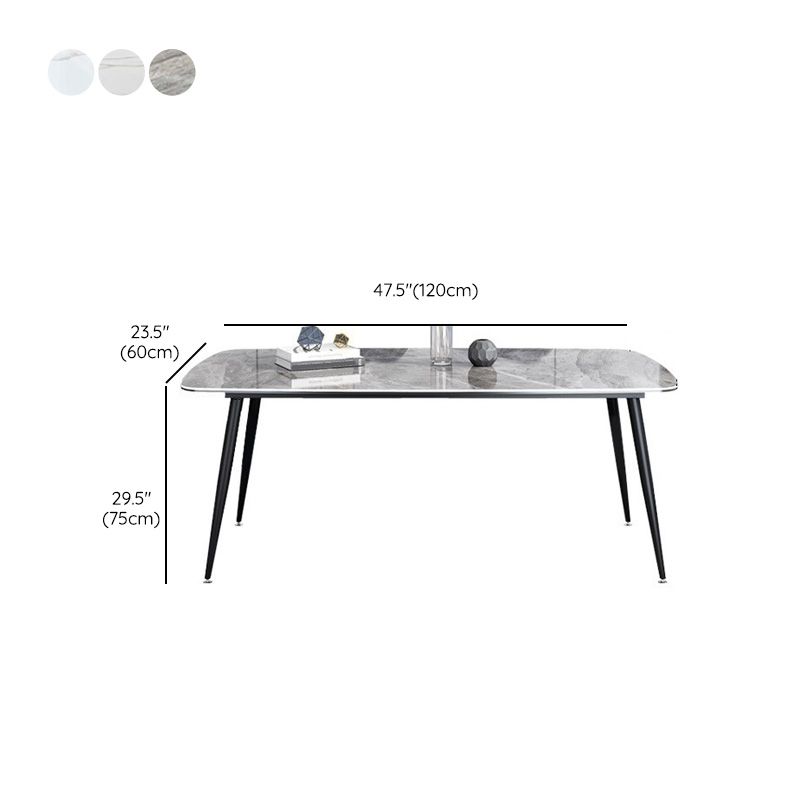Simplicity Style Furniture Rectangle Stone Dining Room Table for Dining Room