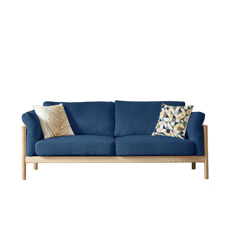 Linen Modern Sofa  32.6"W Recessed Arm Sofa with Loose Back for Living Room