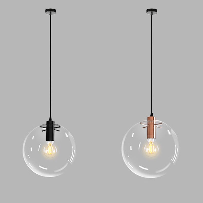 Einfachheit Glas Anhänger Beleuchtung moderne 1 Kopfhängelampe für Esszimmer