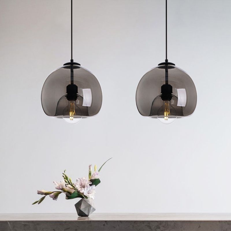 Modern Design Globe Ceiling Lights with Clear Glass Shade Single Pendant Lighting