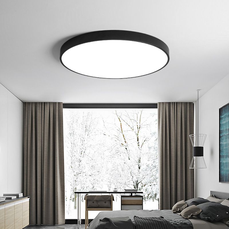 Nordic Modern Style Round Ceiling Lamp Acrylic 1 Light LED Flush Mount Light for Corridor