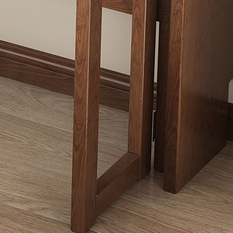 Solid Wood Writing Desk Contemporary Rectangular Folding Desk for Office