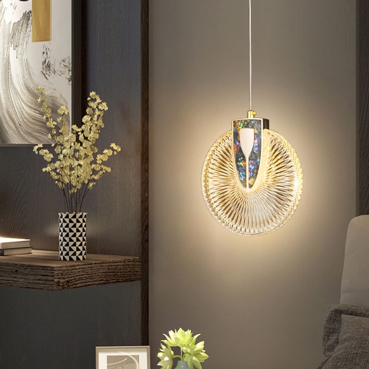 Contemporary Style Linear Shape Pendant Lights Metal Hanging Lamps in Gold