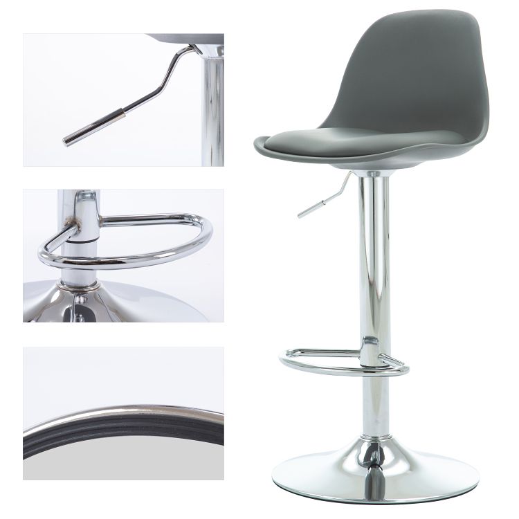 Contemporary Liftable Bar Stool Metal Counter Bar Stool with Metal Legs