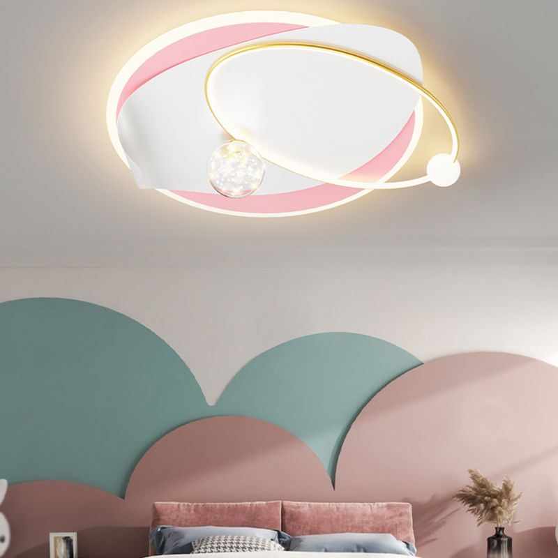 Geometry Shape Ceiling Light Fixtures Modern Style Metal 4 Light Ceiling Mounted Lights