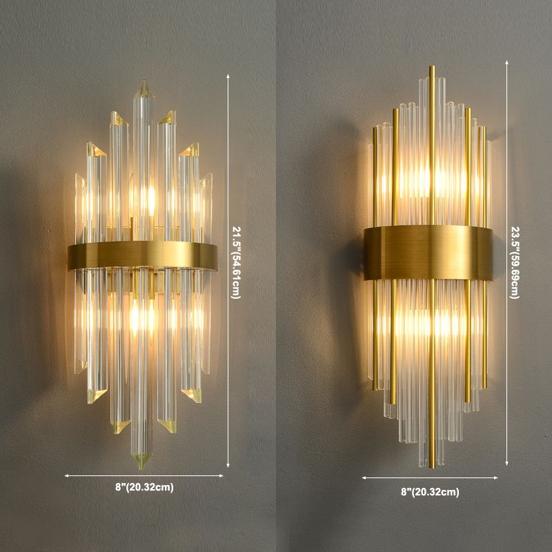 5 estilos para apliques de pared de cristal opcional en oro posmoderno posmoderno.