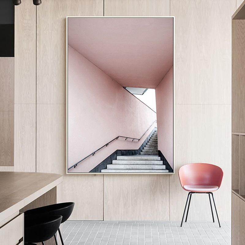 Strukturierte Leinwand-Wanddekoration, Vintage-Stil, Treppenhaus-Gemälde, verschiedene Größenoptionen